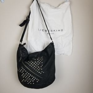 Liebeskind leather studded bucket bag